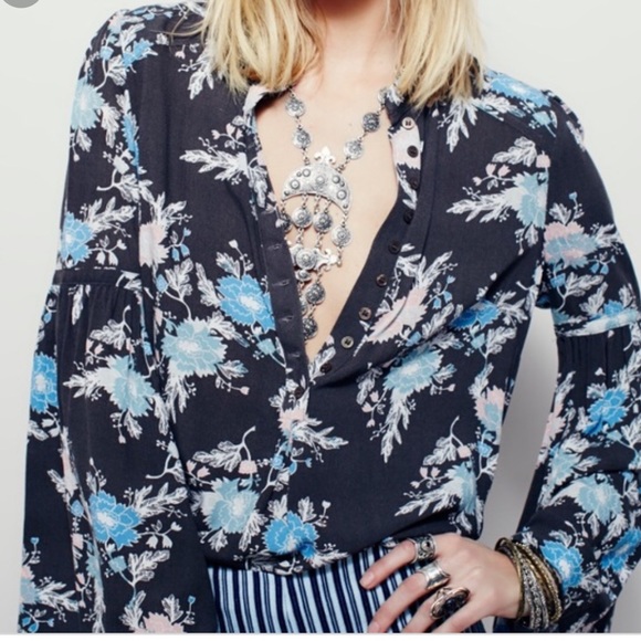 Free People Tops - Free People Easy Girl Printed Top